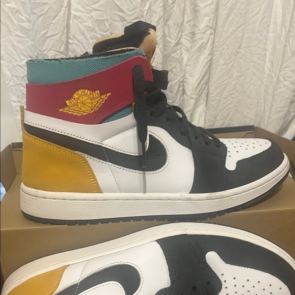 Jordan Black and White High-Top Sneakers